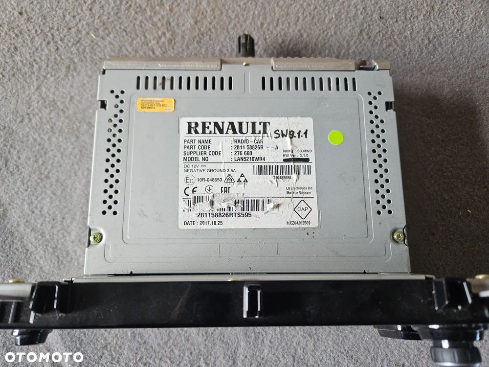 Radio LCD nawigacja KOD Renault Clio IV Lift 2019r 281158826R  LAN5210WR4 - 3