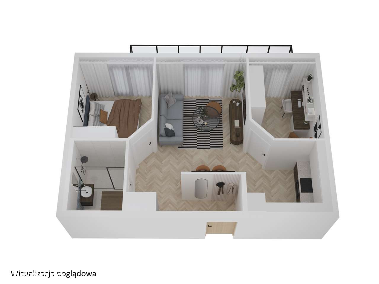 Przemyślany układ | 3 pokoje | Duży balkon