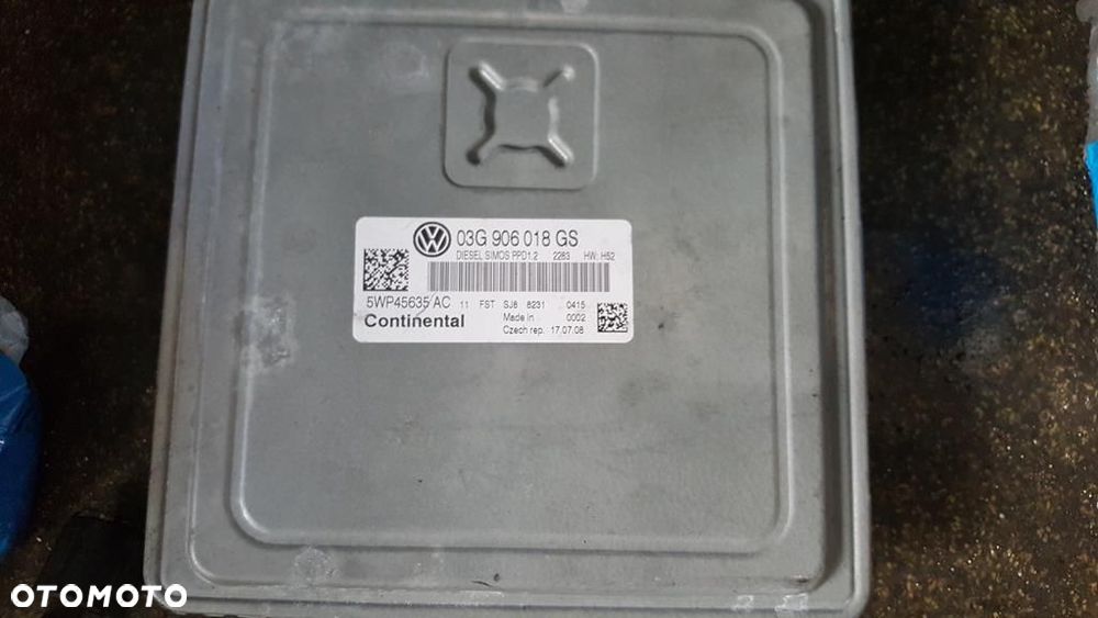 KOMPUTER STEROWNIK SILNIKA 03G906018GS SIMOS PPD1.2 2.0 TDI BMN - 1