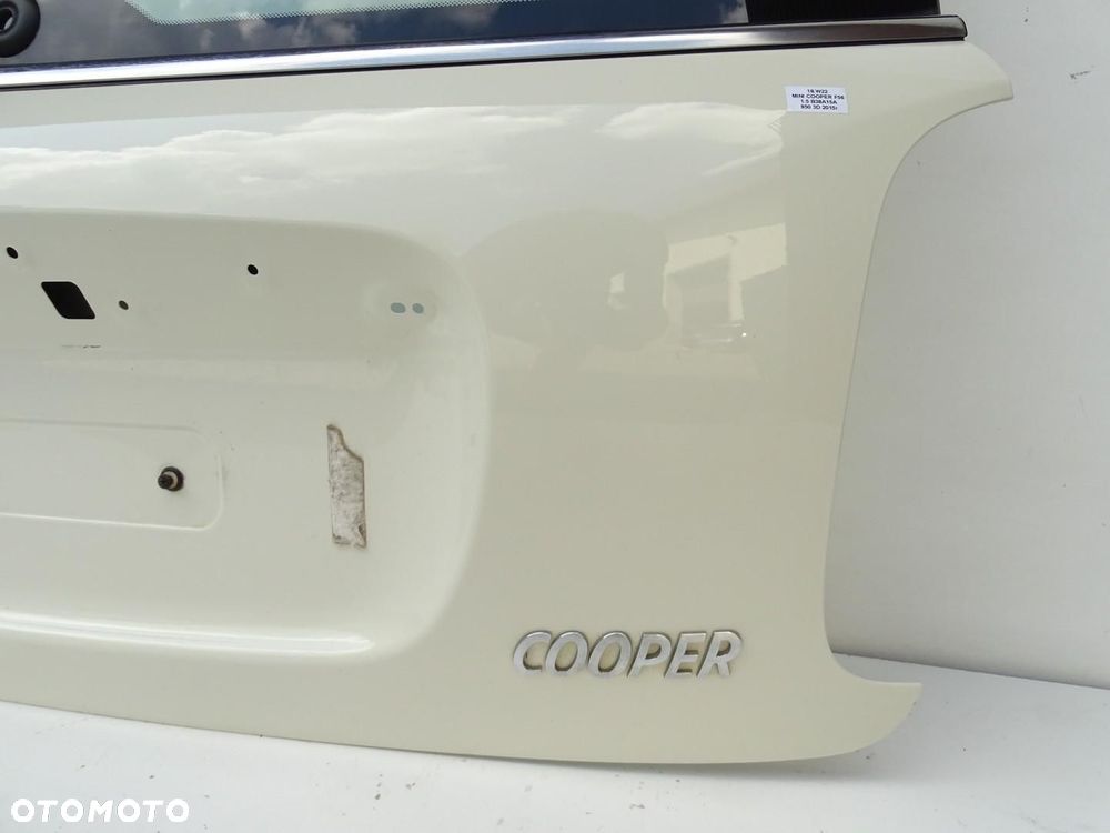 KLAPA TYŁ TYLNA BAGAŻNIKA + SZYBA PEPPER WHITE 850 MINI COOPER ONE F56 - 7