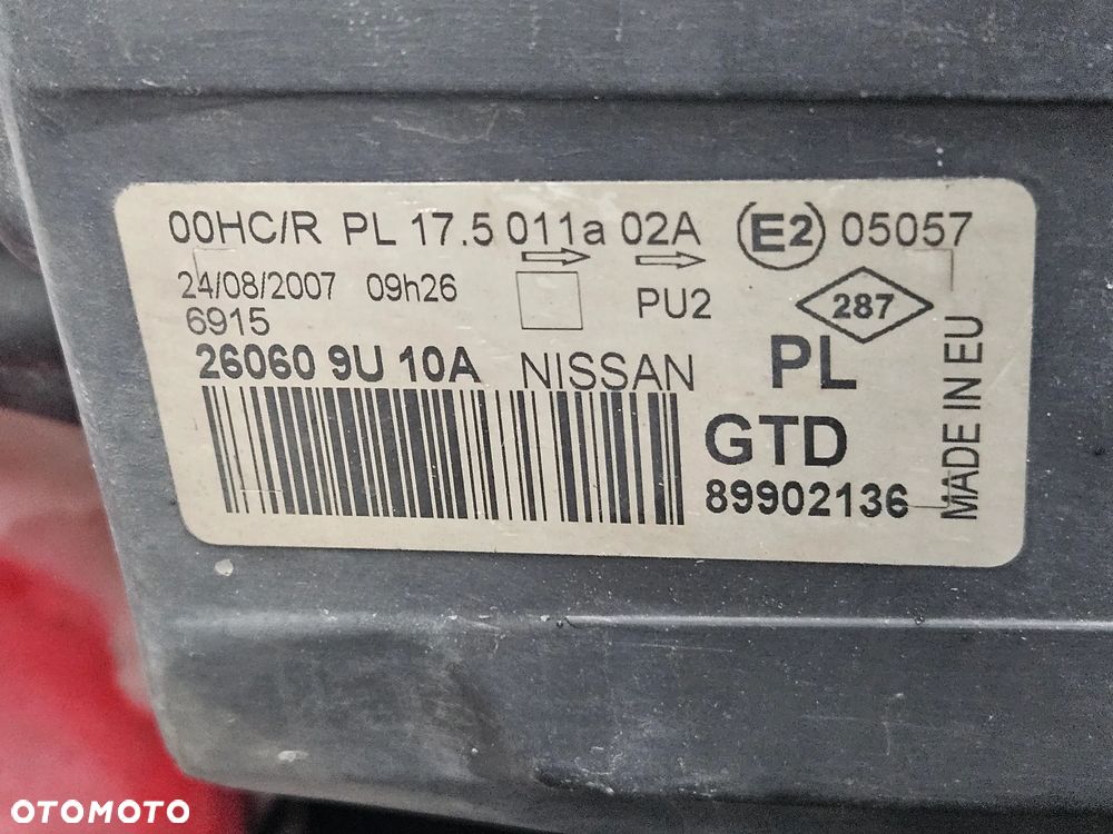 Nissan Note E11 07 lampa przód przednia  lewa - 7
