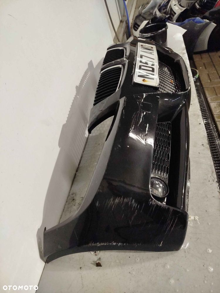 ^ ZDERZAK PRZÓD PRZEDNI DO BMW E90 E91 SERIA 3 M PAKIET SCHWARZ II 2 CZARNY HALOGENY - 2