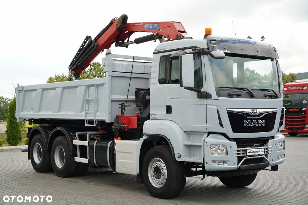 MAN TGS 33.360 / 6x4 / WYWROTKA + HDS HMF 1820 K-RC / wysów 10m / HYDROBURTA / CHWYTAK / NAVI / MANUAL / SPROWADZONY - 19