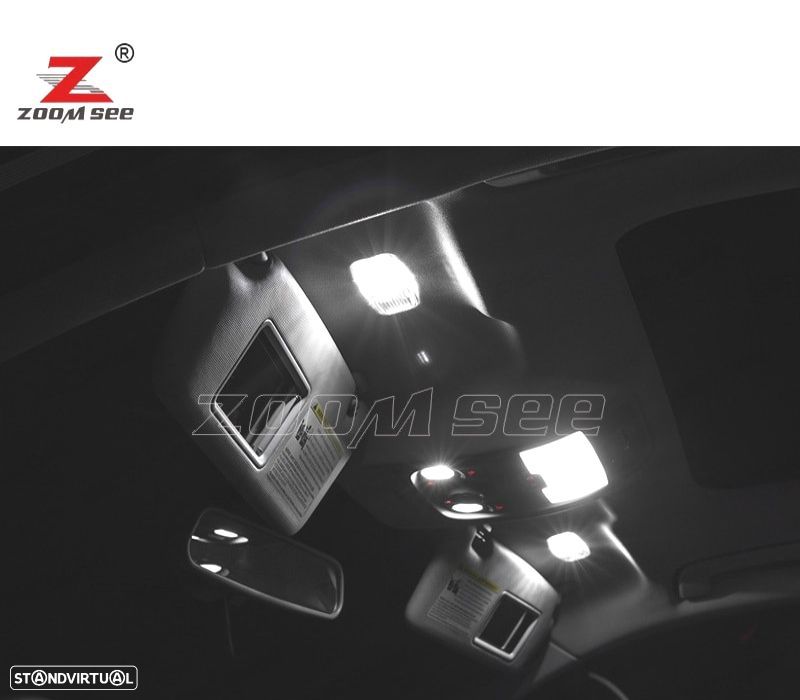 KIT COMPLETO DE 24 LÂMPADAS LED INTERIOR PARA AUDI Q7 4L S LINE 2005 -2014 - 5