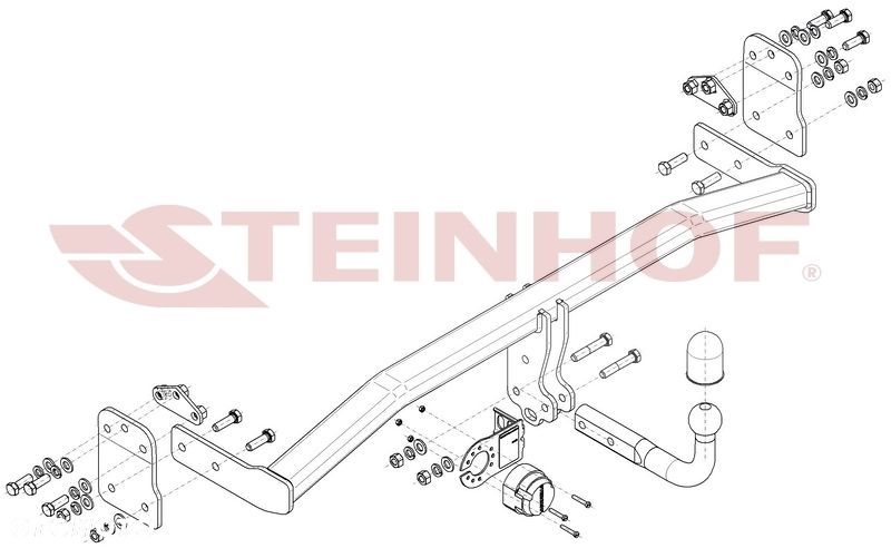 Hak Holowniczy + MODUŁ 7PIN do Hyundai Kona 2/4WD od 2017 - 2