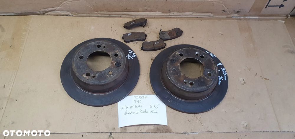Tarcze hamulcowe klocki tył tylne Hyundai ix35 1.7 CRDI - 7