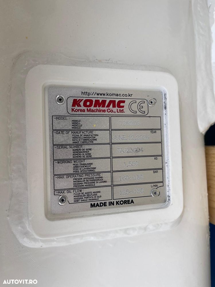 Picon profesional Komac TOR23S Korea Nou cu Auto gresare pentru exacavatoare de 18-26 Tone - 14