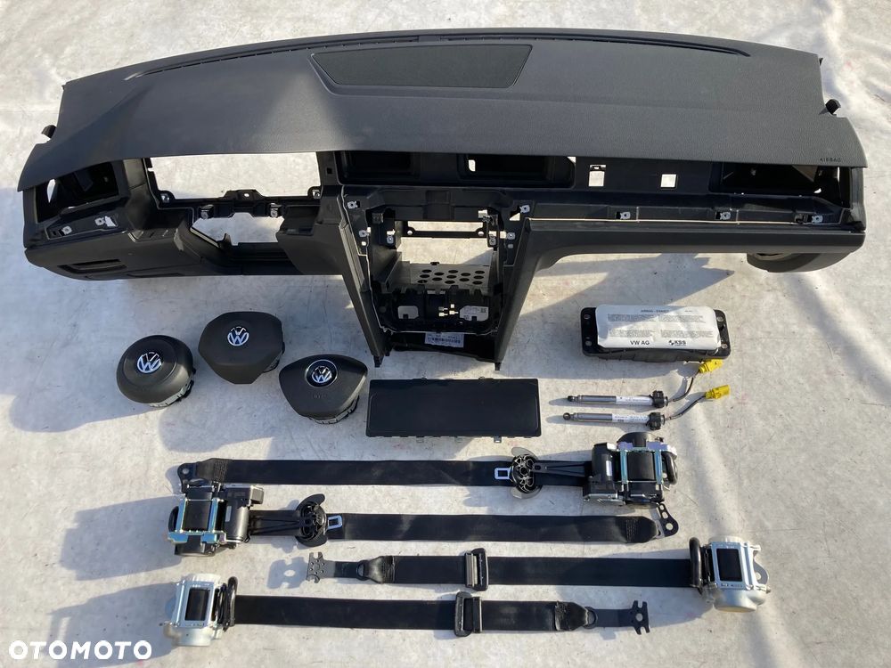 VW ARTEON 3G8 DESKA KONSOLA KOKPIT PULPIT PÓŁKA PARAPET PODUSZKI POWIETRZNE KIROWCY PASAŻERA KOLAN KOLANOWA PODUSZKA POWIETRZNA  AIRBAG SRS AIR BAG PASY PAS Oryginał NOWE NEW NEU NEV Okazja !!! - 2