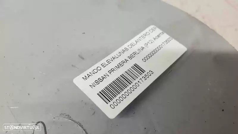 COMANDO ELEVADOR DE VIDRO FRONTAL DIREITO NISSAN PRIMERA 2002 -25411AV600 - 3