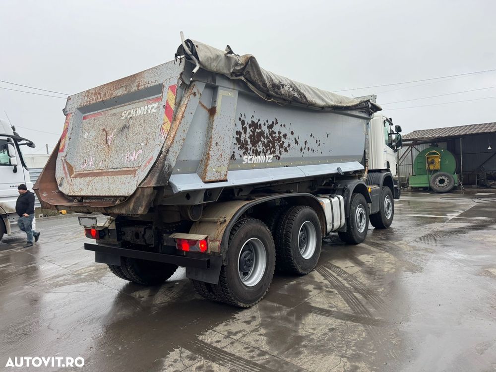 Scania P410 8x4 Basculanta Bena Posterioară Hardox Schmitz 18mc - 5