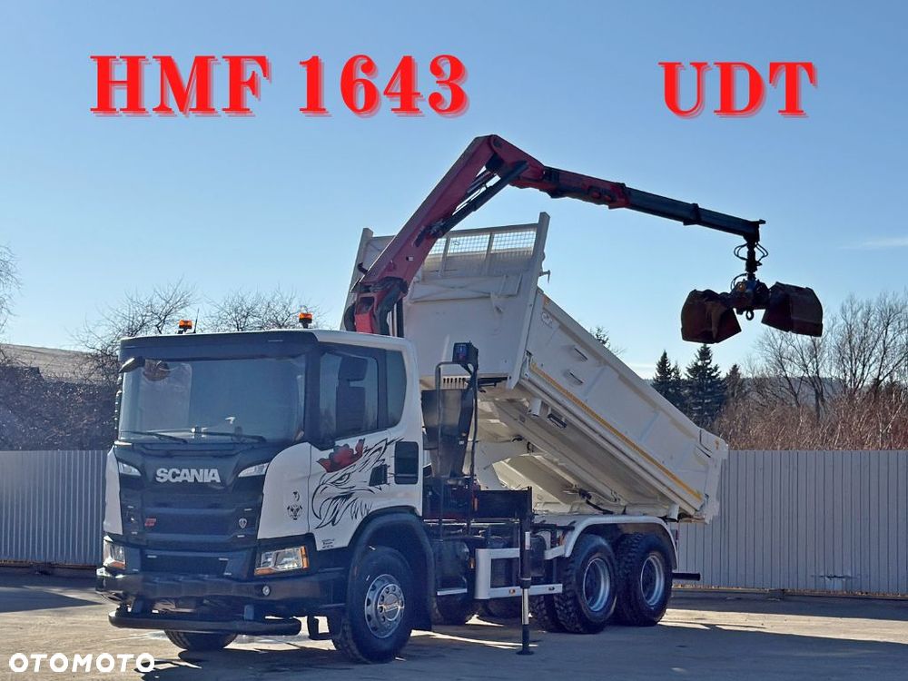 Scania G 410 * WYWROTKA 4,90 m + BORDMATIC + HMF 1643 + PILOT * 6x4 - 1