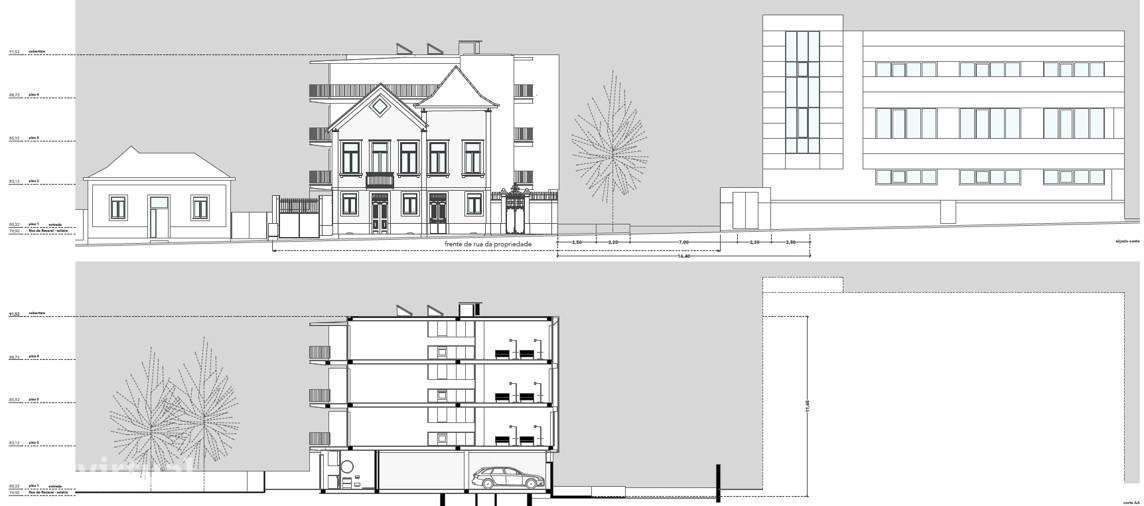 Terreno | Projecto aprovado | 24 frações | T1 e T2 | Leça do Balio - Grande imagem: 5/10