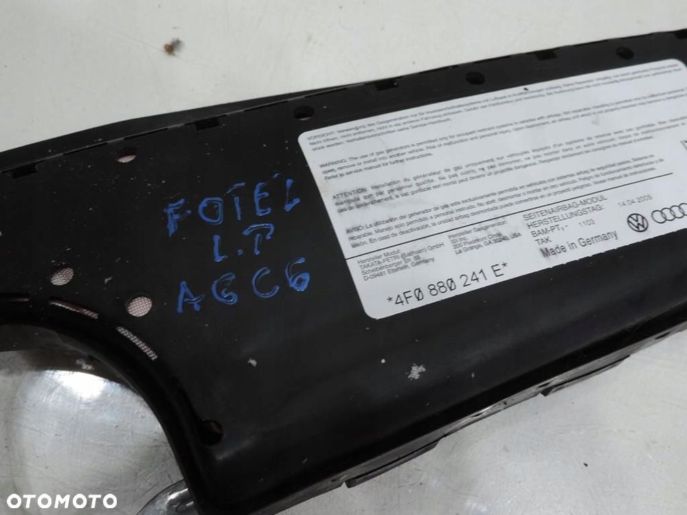 PODUSZKA AIRBAG W FOTEL LEWA AUDI A6 C6 - 2