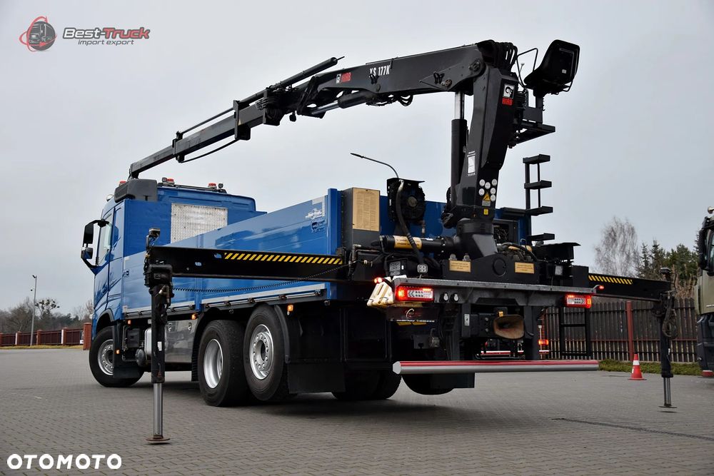 Volvo FH 540 / 6X2 / CAŁY NA PODUSZKACH /  OŚ SKRĘTNA PODNOSZONA  / HDS HIAB K177 PRO / ROTATOR / SKRZYNIA 6,7 M  / - 24