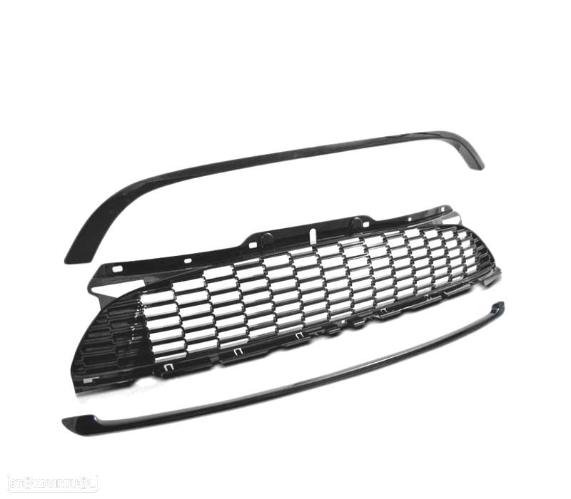 GRELHA FRONTAL MINI COOPER R56-57-55 LOOK JCW 10-14 PRETO BRILHANTE - 2