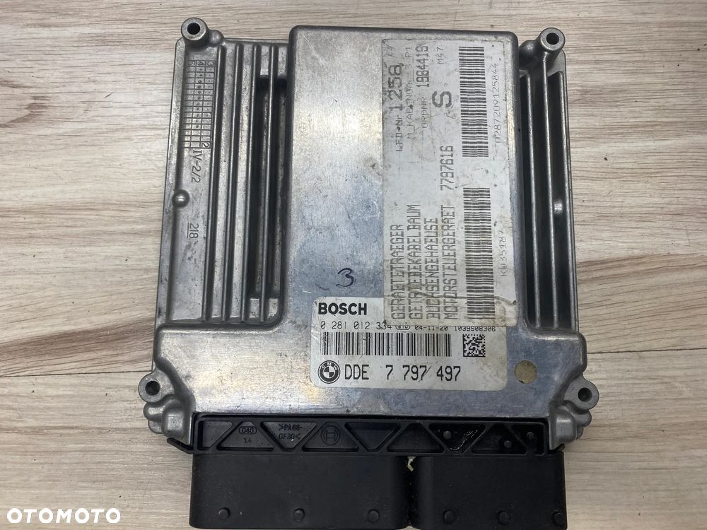 KOMPUTER STEROWNIK SILNIKA ECU BMW E87 0281012334 7797497 - 1