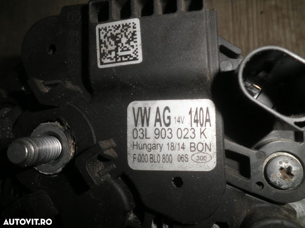Alternator VW Golf 7, Audi A3 8V, Seat Leon 3, 1.6 TDI 03L903023K - 3