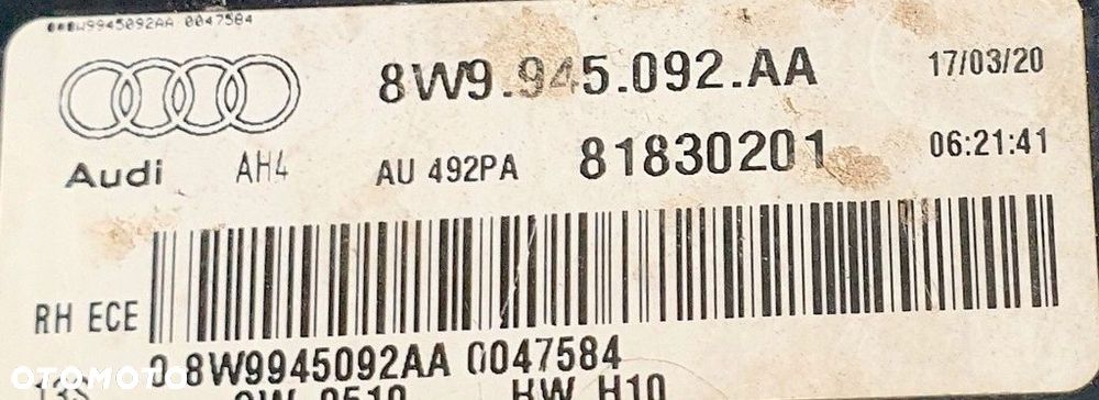 Audi A4 B9 Lampa Tył Prawa 8W9945092AA - 5