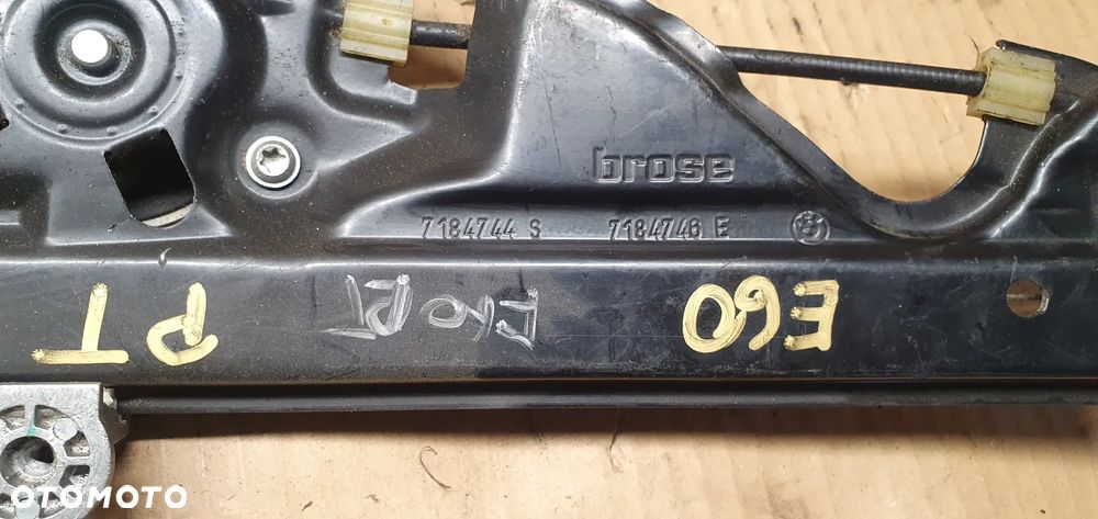 Mechanizm podnośnik szyby prawy tył BMW 5 E60 6922320 7184744S 7184746E - 5