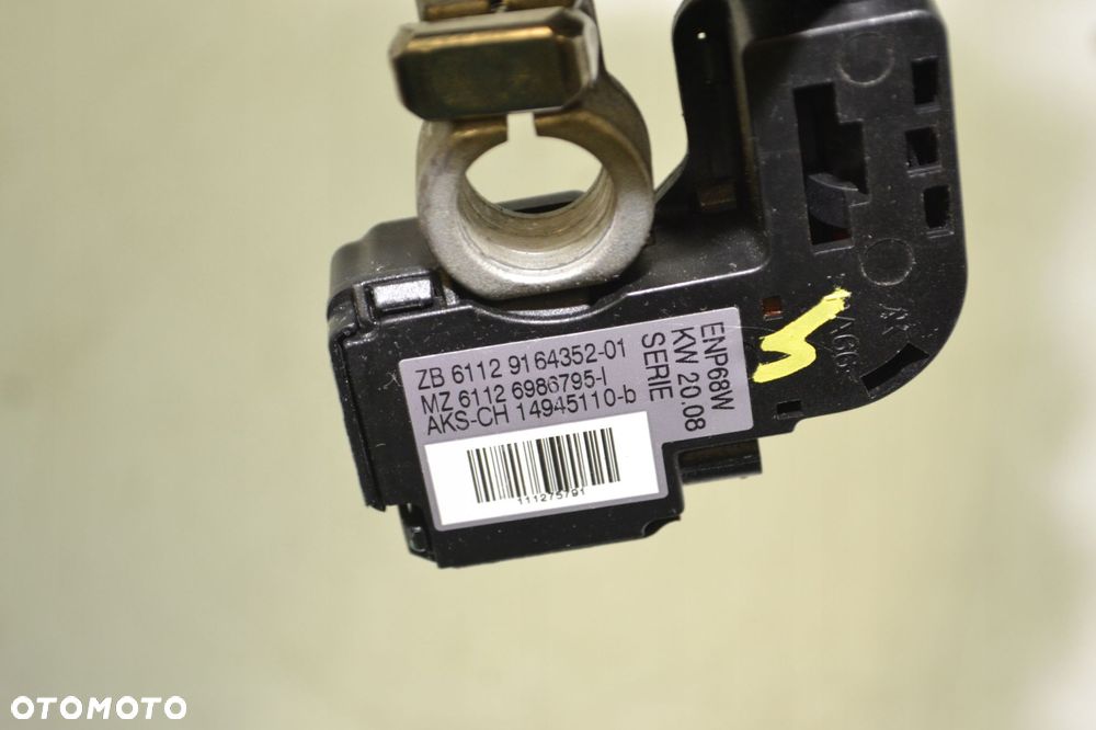 BMW E90 E91 E92 E93 LCI KLEMA MINUS PRZEWÓD IBS AKUMULATORA 9164352 6986795 - 7