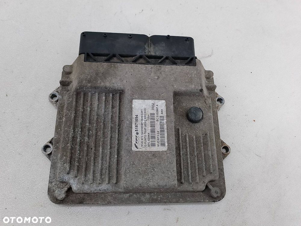 KOMPUTER, STEROWNIK FIAT PUNTO EVO 51871694  MJD 6F3.G2 1.3 MJT - 1
