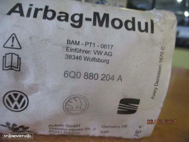 Airbag Passageiro 6Q0880204A SKODA FABIA 2000 SEAT IBIZA 2001 - 2