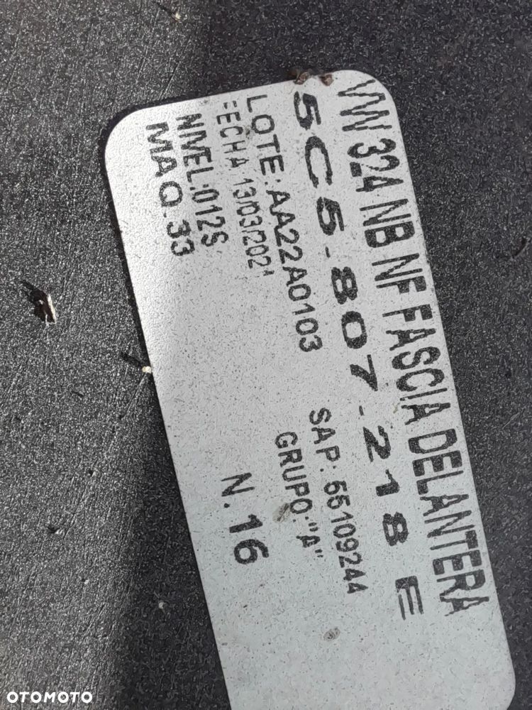 VW NEW BEETLE 5C5 ZDERZAK PRZRDNI PRZÓD 11-> - 10