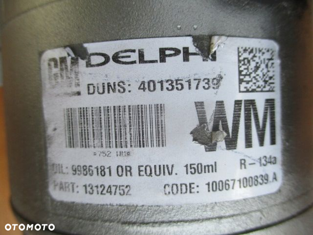 OPEL ASTRA H ZAFIRA B 1.9 CDTI SPRĘŻARKA KLIMATYZACJI 13124752 WM - 10
