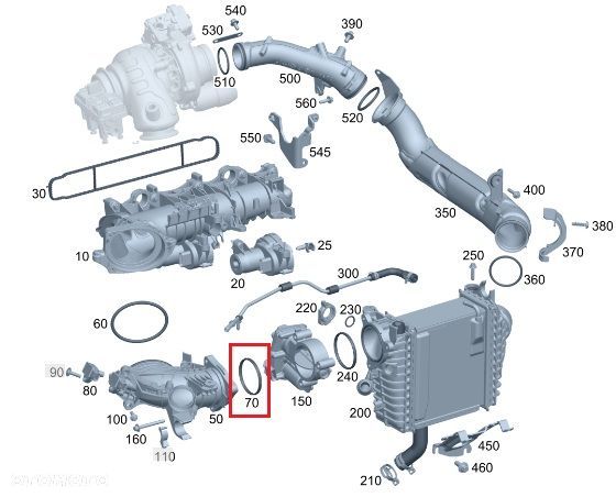 MERCEDES DIESEL OM654 OM656 Uszczelka przepustnicy OE - 2
