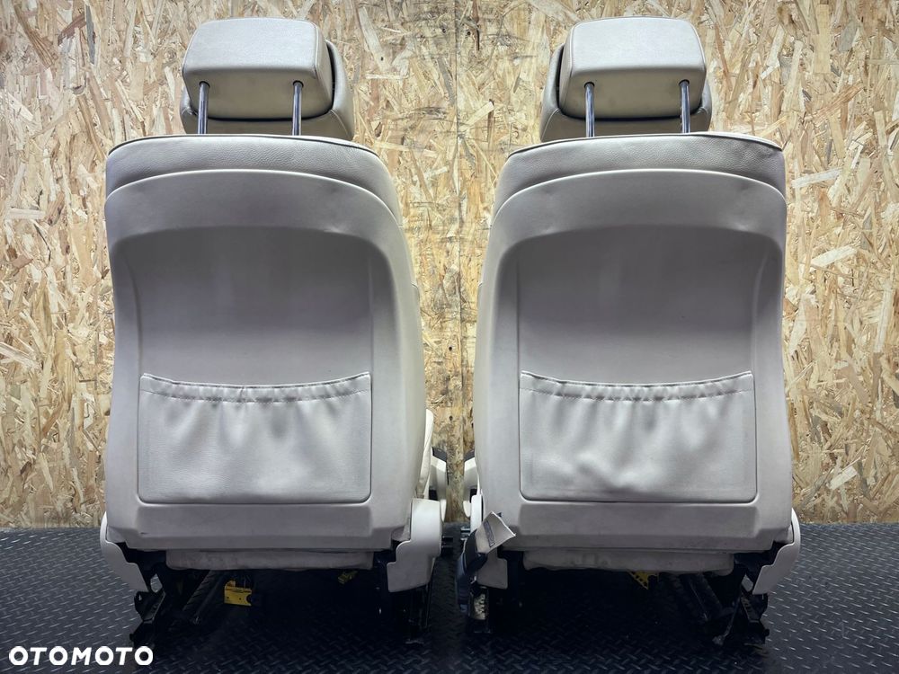 komplet fotele kanapa boczki tapicerka kremowa skÓra europa bmw e61 lift - 15