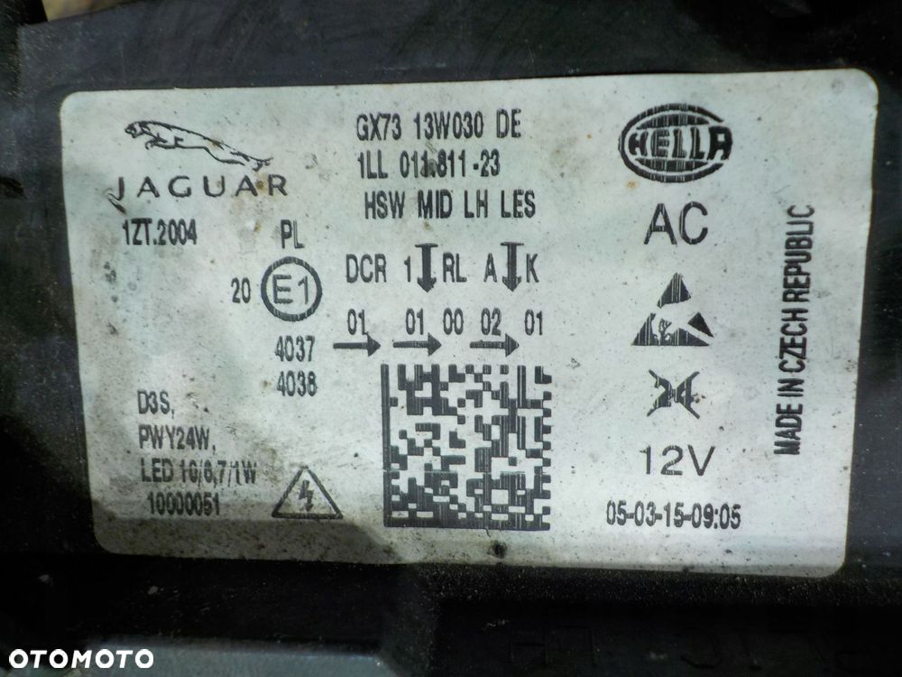 JAGUAR XE 2.0 D AUT 15r SEDAN 4D XENON lampa lewa przod GX7313W030DE - 7