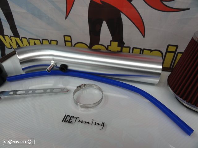 Kit admissão direta com tubo em alumínio + filtro de ar para Honda civic 92-00 (EG, EH, EJ, EK) - 12