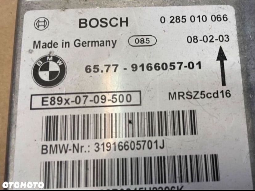 9166057 moduł sensor airbag Bmw 3 e90 e91 e92 1 e81 e87 x1 - 2