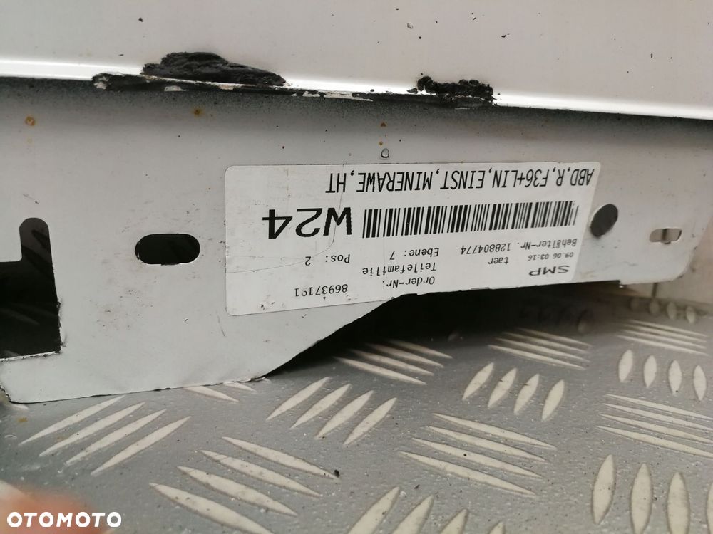 7314640 listwa progowa nakładka prawa próg prawy BMW F36 4 MINERAWE WHITE - 8