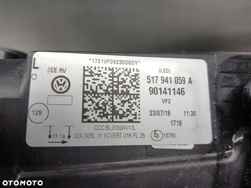 LAMPA PRZÓD PRZEDNIA LEWA VW GOLF VII LIFT SPORTBAND FULL LED 517941059A - 13
