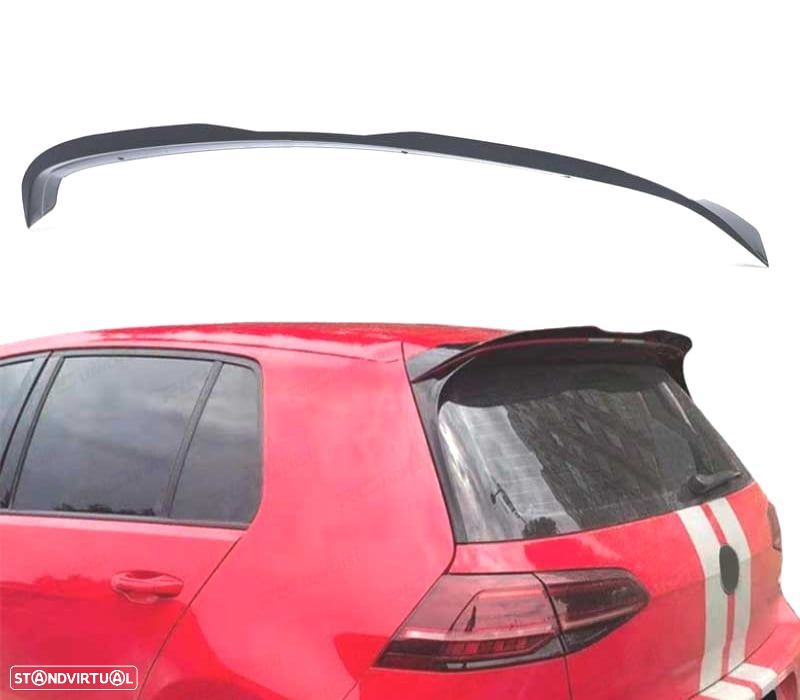 AILERON SPOILER TRASEIRO VOLKSWAGEN VW GOLF 7 GTI SEDAN 13-20 PRETO BRILHANTE - 1