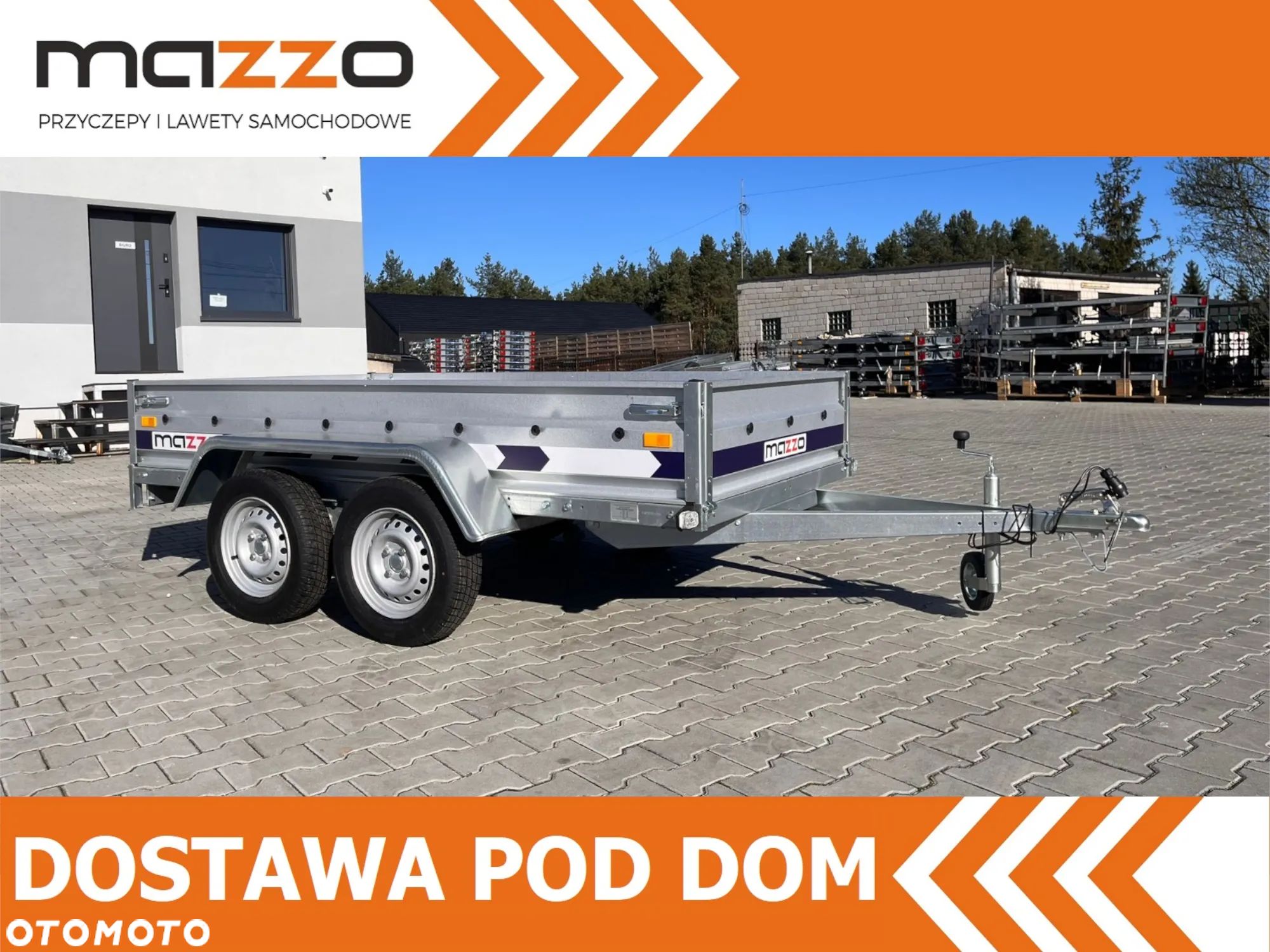 Niewiadów DOSTAWA! Przyczepka BEG7527T wym. 263x132x35 Lekka przyczepa dwuosiowa! Przednia i tylna burta otwierana i demontowalna! HIT cenowy! - 1