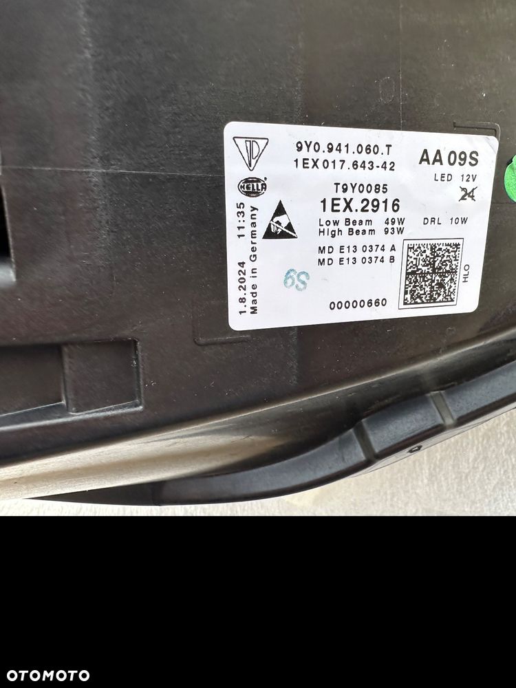 Lampa przednia lewa Porsche Cayenne 9y0941060t 9y0 941 060 t - 9