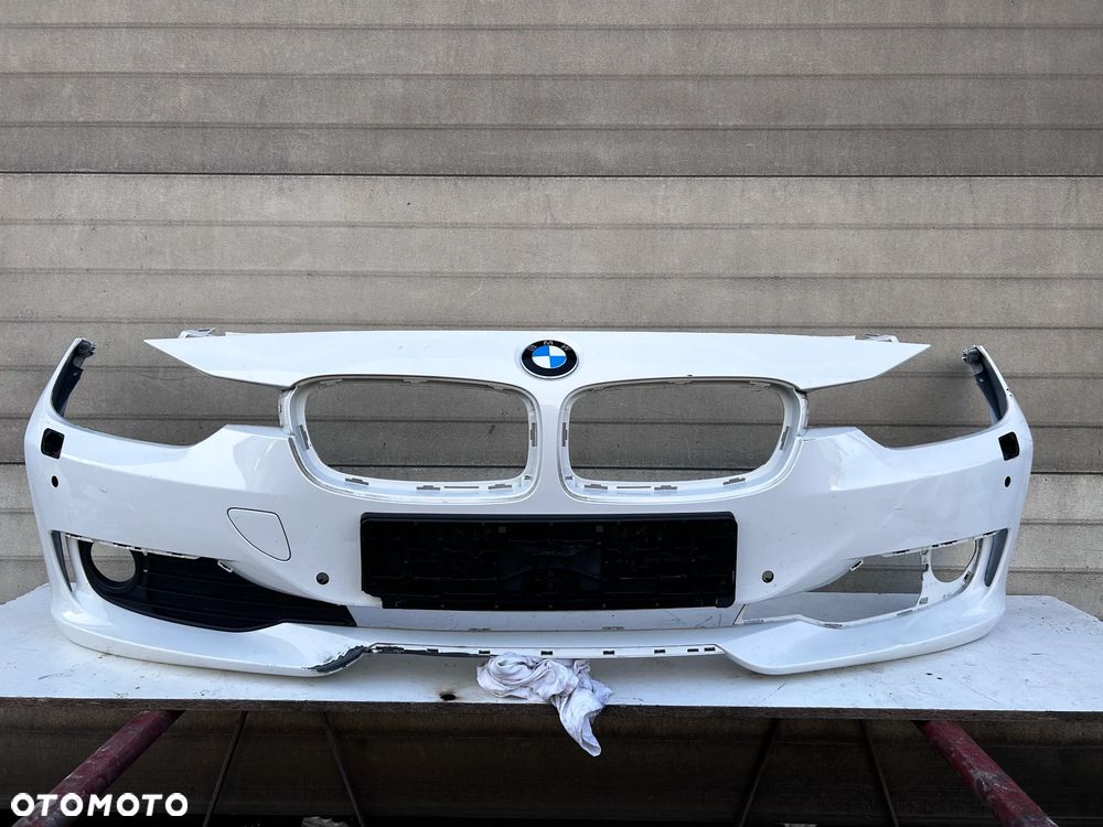 BMW 3 F30 F31 ZDERZAK PRZÓD PRZEDNI BIALY ALPINWEISS - 1