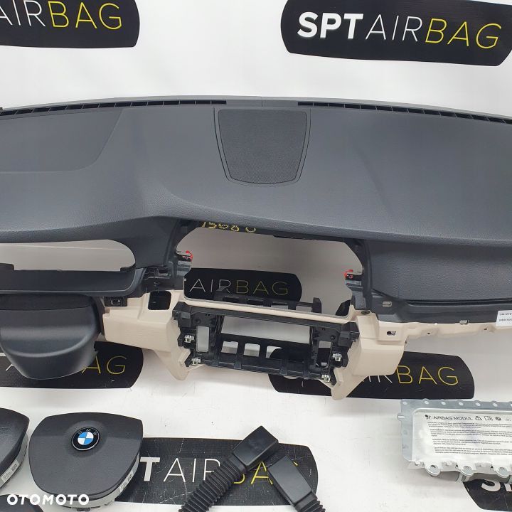BMW F10 F11 DESKA ROZDZIELCZA KONSOLA KOKPIT PULPIT PODUSZKI AIRBAG AIR BAG NAPINACZE KIT SET - 3