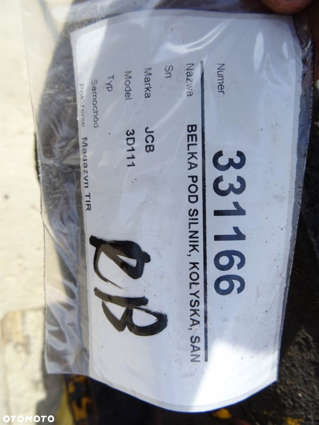 BELKA POD SILNIK, KOŁYSKA, SANKI - 748.00 PLN - JCB 3D111 - 8