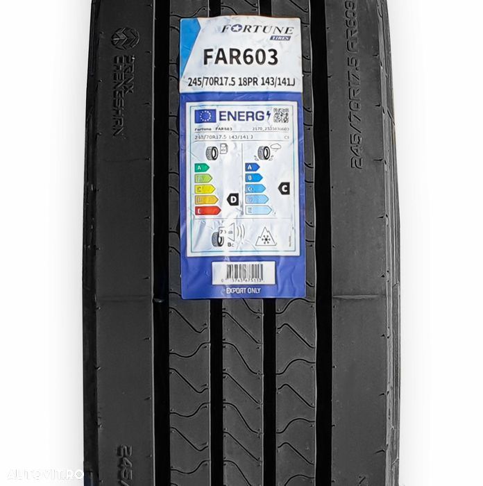 Anvelopa NOUA M+S* Regional 245/70R17.5 Fortune FAR603 143/141J 18PR Directie/Remorca - 3