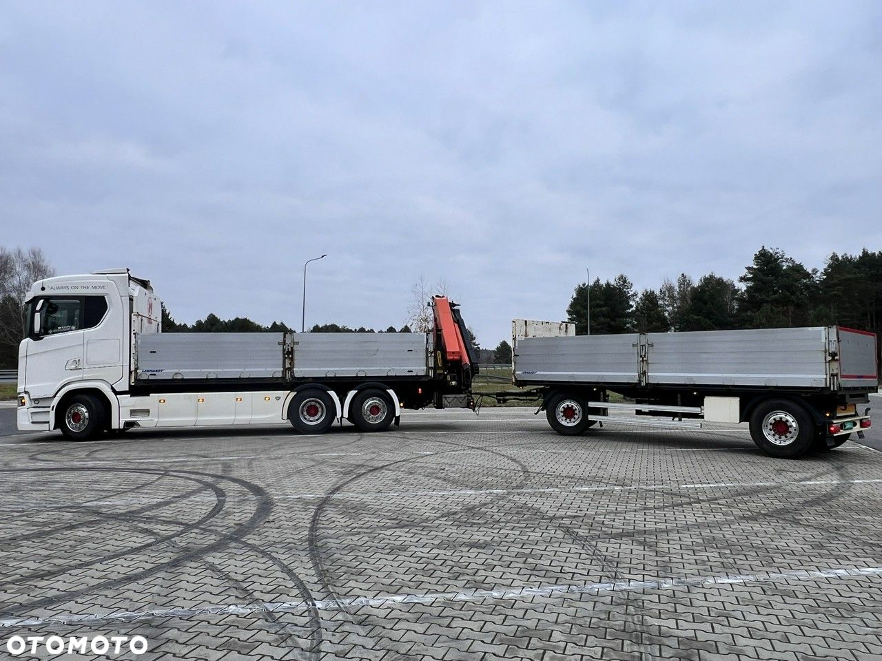 Scania s730 zestaw z przyczepa 2017/18 v8 palfinger dźwig z hds 6x2/4 - 27
