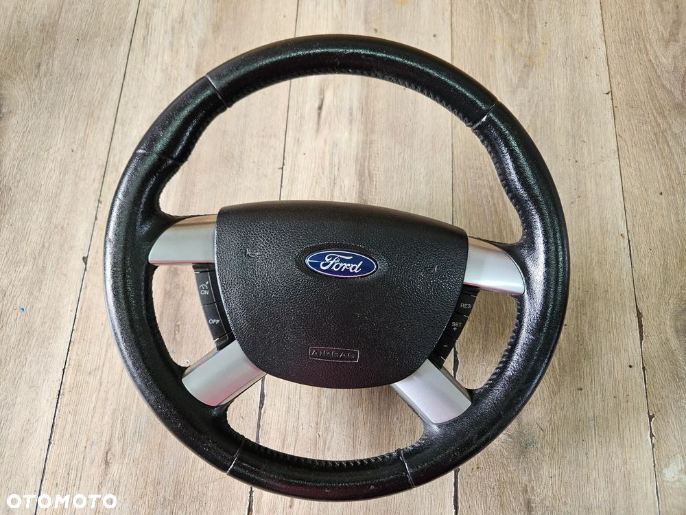 Kierownica airbag skórzana multifunkcja Ford Focus CMax Mk1 2004r - 1