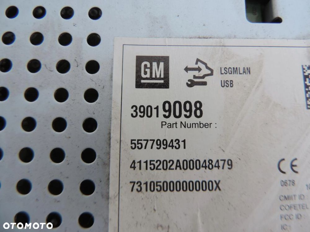 OPEL ZAFIRA C RADIO CD 400 PLUS 39019098 13474072 - 9