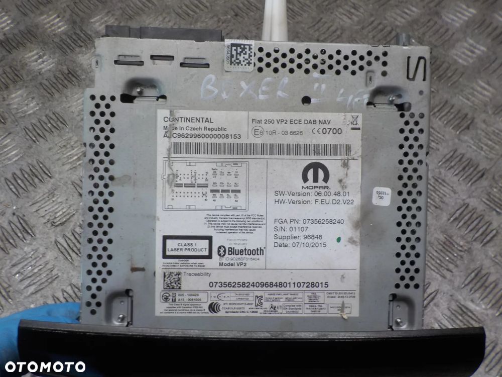 PEUGEOT BOXER II LIFT RADIO NAWIGACJA DAB 07356258240 - 3