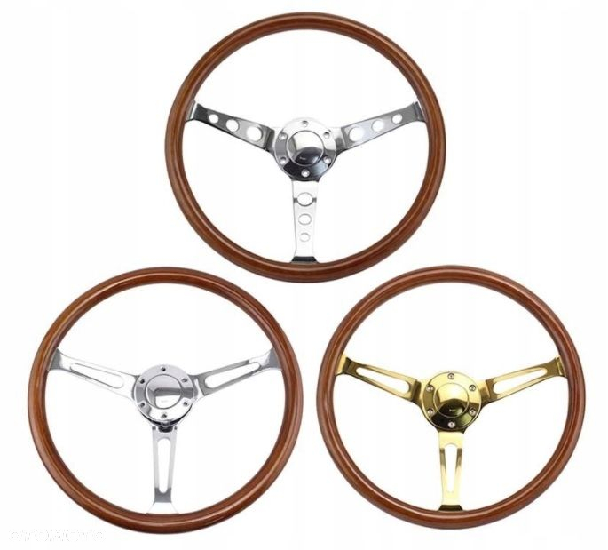 Kierownica drewniana real mahoń 380mm retro nardi - 2