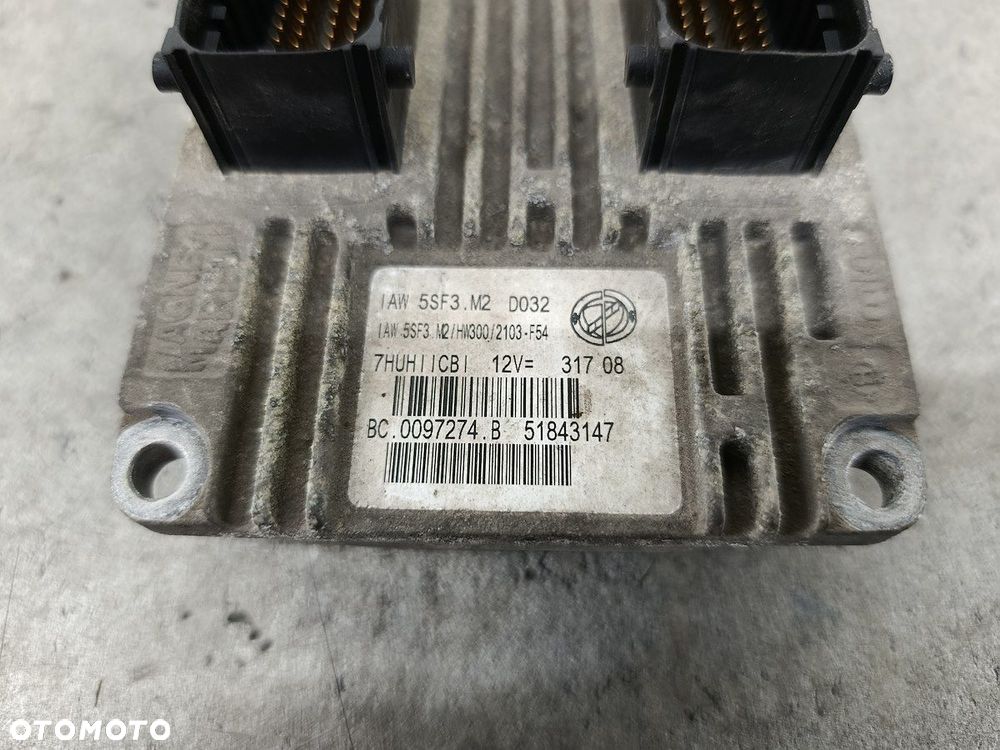 KOMPUTER, STEROWNIK FIAT GRANDE PUNTO 51843147  BC.0097274.B 1.4 8V - 2