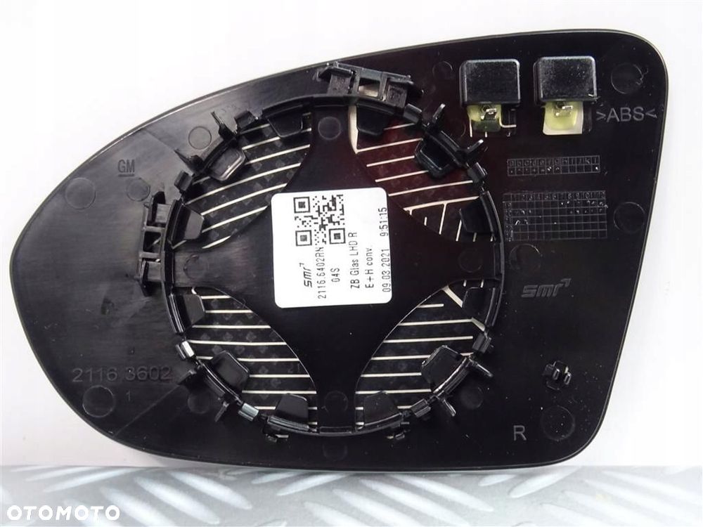 Wkład szkło lusterka prawego Opel Astra V K 2015–2021 39172732 ORYGINAŁ - 4