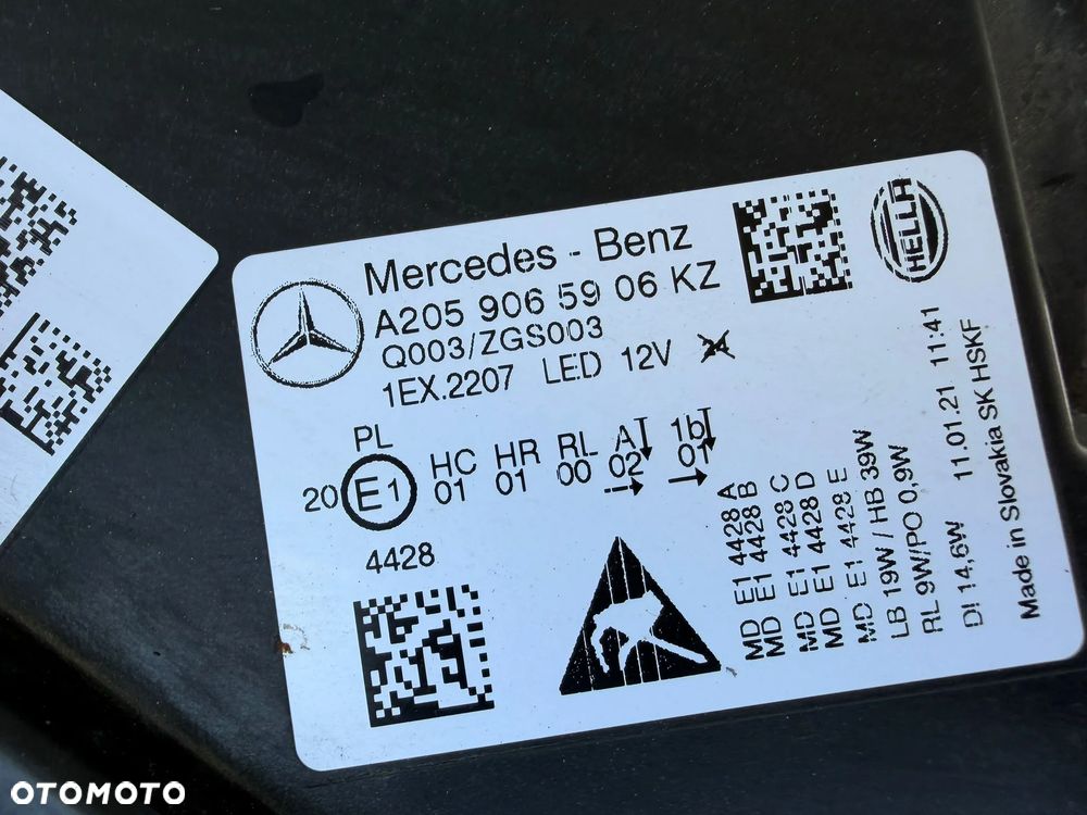 Mercedes C klasa w205 lift lampa przod lewa performance - 7